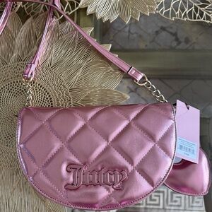 Juicy Couture Pink Quilted Crossbody Bag
